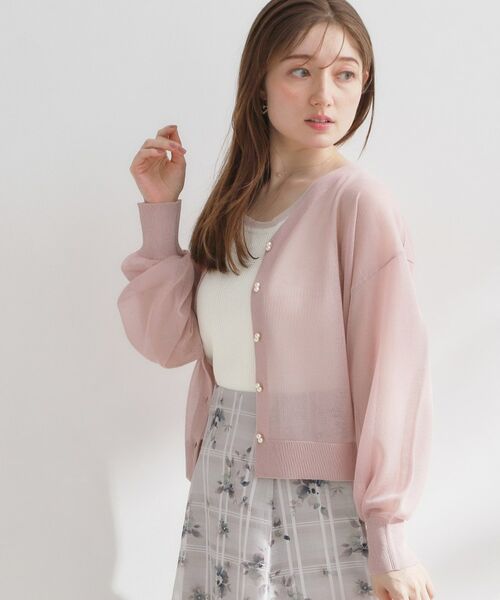 Couture Brooch / クチュールブローチ カーディガン・ボレロ | LEVITAダブルパール調釦カーディ | 詳細24