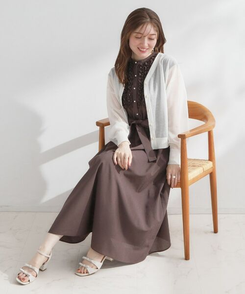 Couture Brooch / クチュールブローチ カーディガン・ボレロ | LEVITAダブルパール調釦カーディ | 詳細4