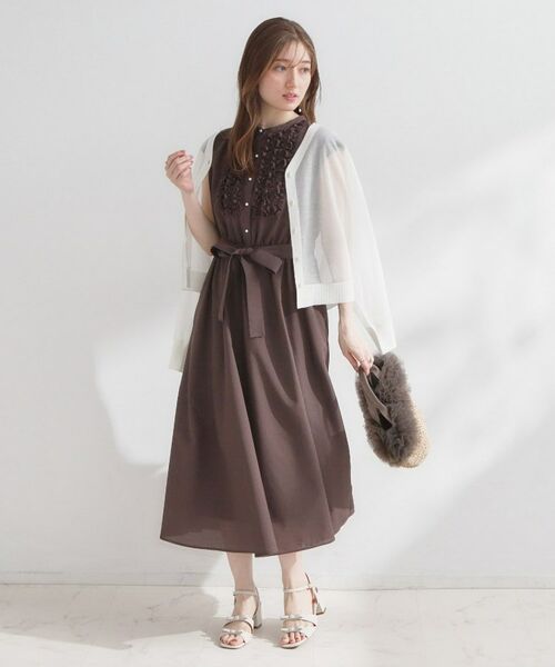 Couture Brooch / クチュールブローチ カーディガン・ボレロ | LEVITAダブルパール調釦カーディ | 詳細5