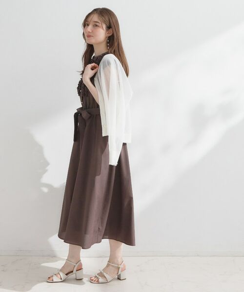 Couture Brooch / クチュールブローチ カーディガン・ボレロ | LEVITAダブルパール調釦カーディ | 詳細6