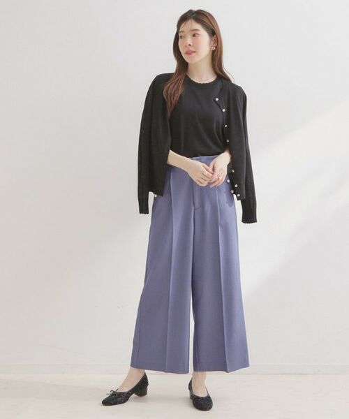 Couture Brooch / クチュールブローチ カーディガン・ボレロ | ポイント透かしビジュー釦カーディ | 詳細15