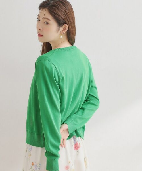 Couture Brooch / クチュールブローチ カーディガン・ボレロ | ポイント透かしビジュー釦カーディ | 詳細21