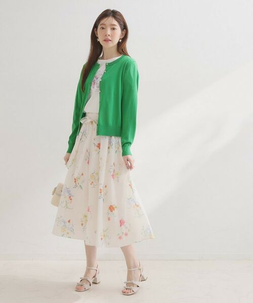 Couture Brooch / クチュールブローチ カーディガン・ボレロ | ポイント透かしビジュー釦カーディ | 詳細24