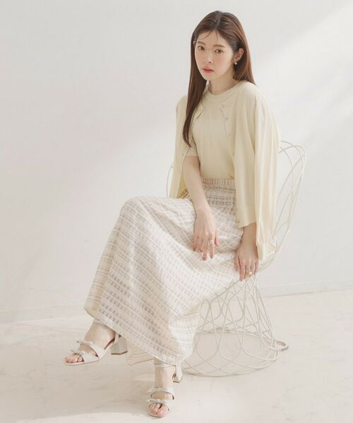 Couture Brooch / クチュールブローチ カーディガン・ボレロ | ポイント透かしビジュー釦カーディ | 詳細7