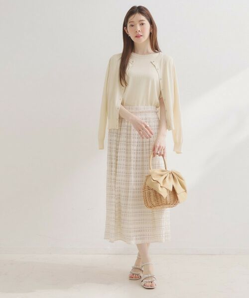 Couture Brooch / クチュールブローチ カーディガン・ボレロ | ポイント透かしビジュー釦カーディ | 詳細8