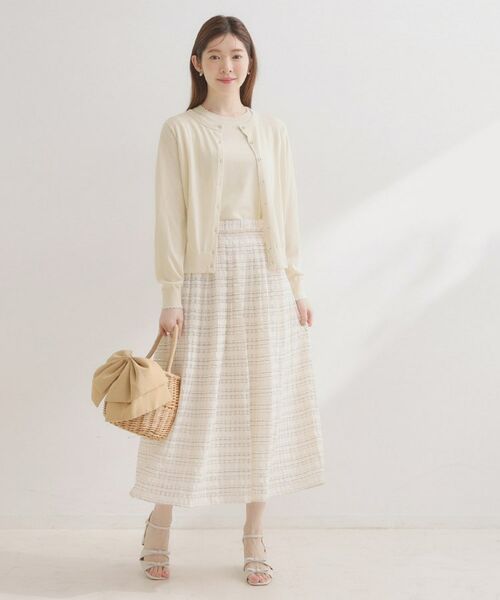 Couture Brooch / クチュールブローチ カーディガン・ボレロ | ポイント透かしビジュー釦カーディ | 詳細9