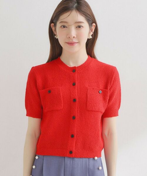 Couture Brooch / クチュールブローチ カーディガン・ボレロ | ポケット付き半袖カーディガン | 詳細24