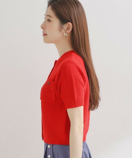 Couture Brooch / クチュールブローチ カーディガン・ボレロ | ポケット付き半袖カーディガン | 詳細25