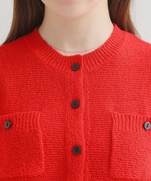 Couture Brooch / クチュールブローチ カーディガン・ボレロ | ポケット付き半袖カーディガン | 詳細27