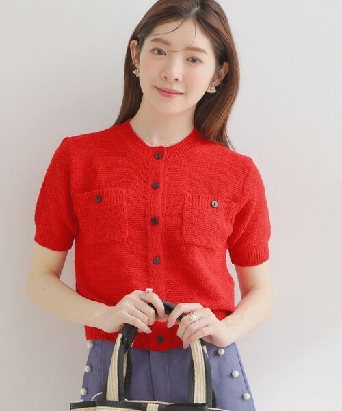 Couture Brooch / クチュールブローチ カーディガン・ボレロ | ポケット付き半袖カーディガン | 詳細9