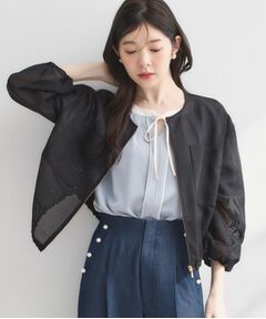 Couture Brooch / クチュールブローチ レザーブルゾン・ジャケット | シアーメッシュブルゾン