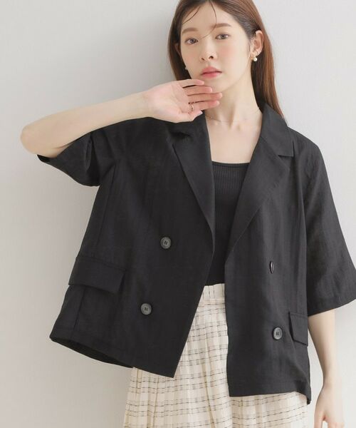 Couture Brooch / クチュールブローチ テーラードジャケット | バックスリットハーフジャケット | 詳細1
