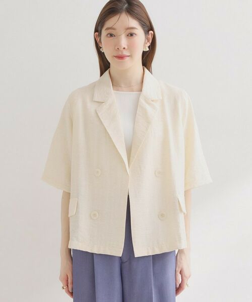 Couture Brooch / クチュールブローチ テーラードジャケット | バックスリットハーフジャケット | 詳細15