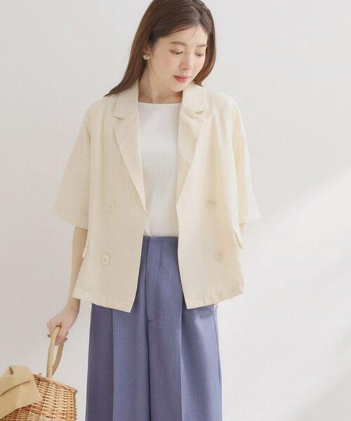 Couture Brooch / クチュールブローチ テーラードジャケット | バックスリットハーフジャケット | 詳細9