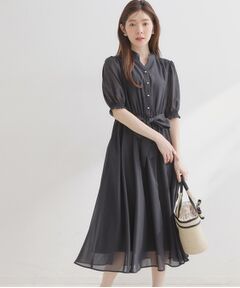 Couture Brooch / クチュールブローチ ロング・マキシ丈ワンピース | シアーストライプワンピース