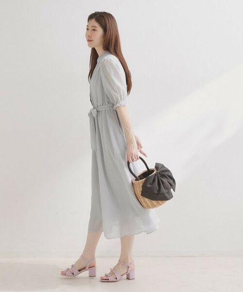 Couture Brooch / クチュールブローチ ロング・マキシ丈ワンピース | シアーストライプワンピース | 詳細14