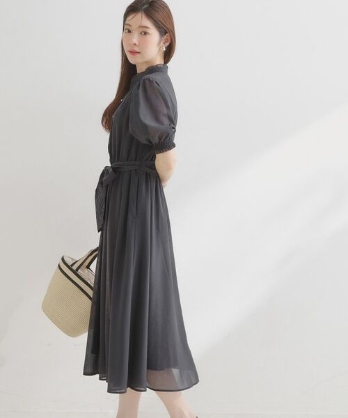 Couture Brooch / クチュールブローチ ロング・マキシ丈ワンピース | シアーストライプワンピース | 詳細19