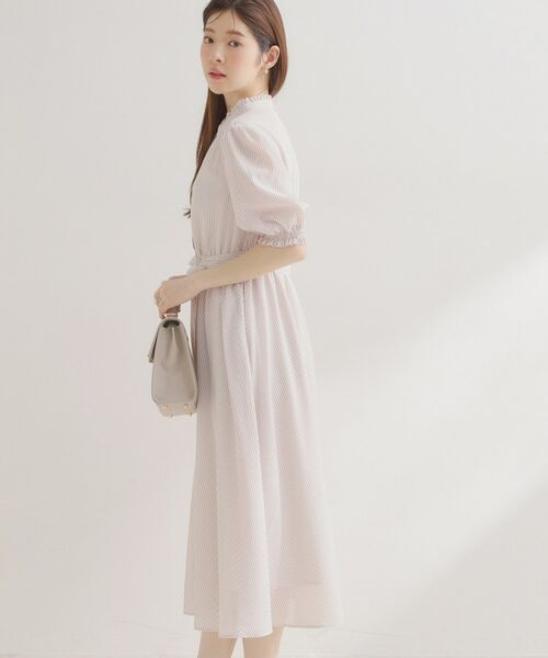 Couture Brooch / クチュールブローチ ロング・マキシ丈ワンピース | シアーストライプワンピース | 詳細2