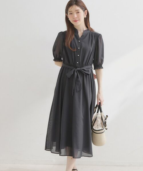 Couture Brooch / クチュールブローチ ロング・マキシ丈ワンピース | シアーストライプワンピース | 詳細21