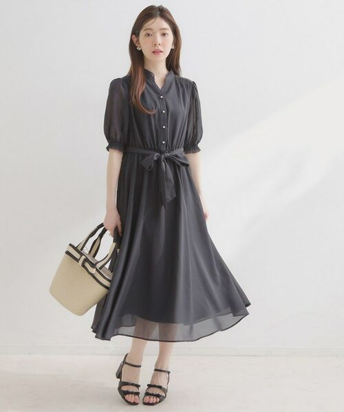 Couture Brooch / クチュールブローチ ロング・マキシ丈ワンピース | シアーストライプワンピース | 詳細22