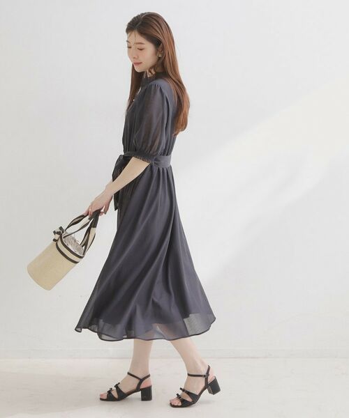 Couture Brooch / クチュールブローチ ロング・マキシ丈ワンピース | シアーストライプワンピース | 詳細23