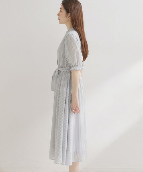 Couture Brooch / クチュールブローチ ロング・マキシ丈ワンピース | シアーストライプワンピース | 詳細27