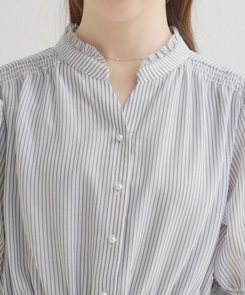 Couture Brooch / クチュールブローチ ロング・マキシ丈ワンピース | シアーストライプワンピース | 詳細29