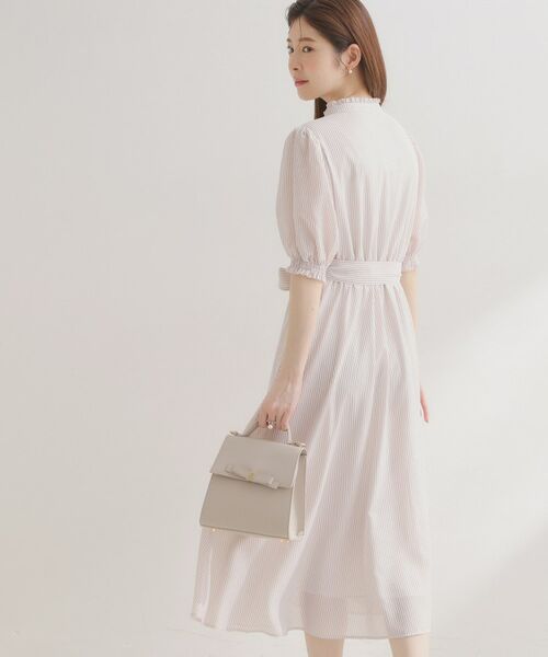 Couture Brooch / クチュールブローチ ロング・マキシ丈ワンピース | シアーストライプワンピース | 詳細3