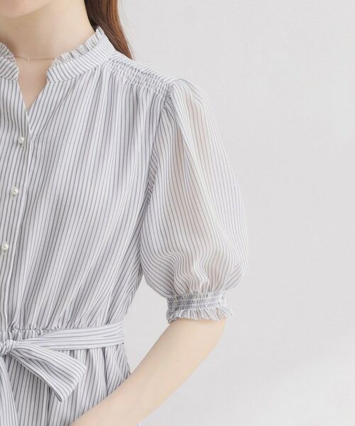 Couture Brooch / クチュールブローチ ロング・マキシ丈ワンピース | シアーストライプワンピース | 詳細30