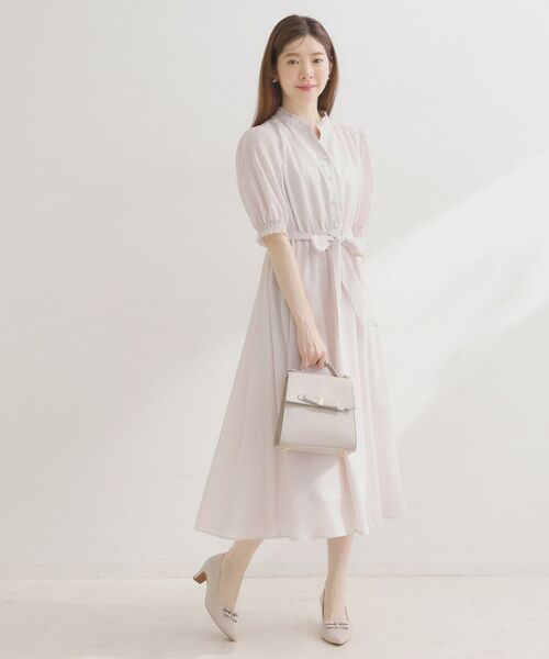 Couture Brooch / クチュールブローチ ロング・マキシ丈ワンピース | シアーストライプワンピース | 詳細4