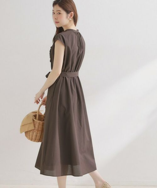 Couture Brooch / クチュールブローチ ロング・マキシ丈ワンピース | リネンライクシアーワンピース | 詳細10