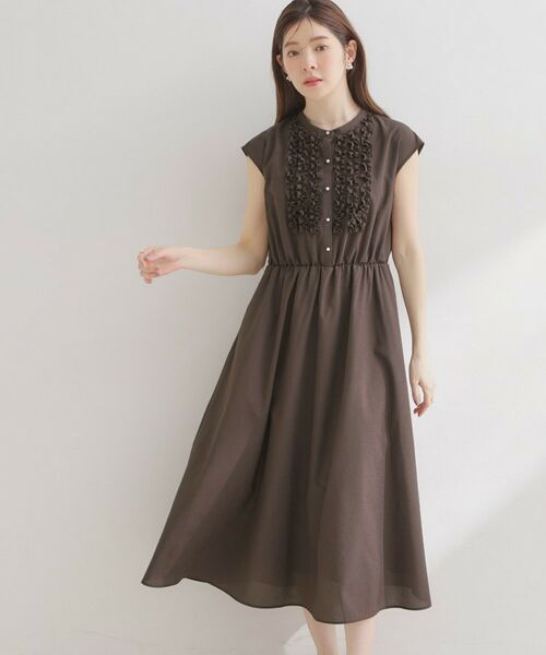 Couture Brooch / クチュールブローチ ロング・マキシ丈ワンピース | リネンライクシアーワンピース | 詳細13