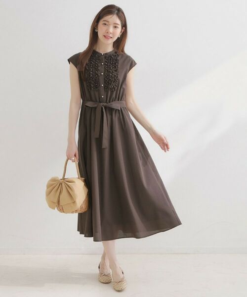 Couture Brooch / クチュールブローチ ロング・マキシ丈ワンピース | リネンライクシアーワンピース | 詳細15