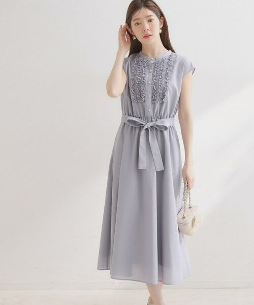 Couture Brooch / クチュールブローチ ロング・マキシ丈ワンピース | リネンライクシアーワンピース | 詳細19