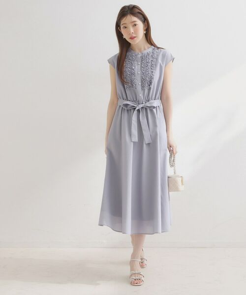 Couture Brooch / クチュールブローチ ロング・マキシ丈ワンピース | リネンライクシアーワンピース | 詳細21