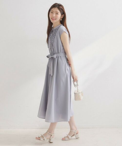 Couture Brooch / クチュールブローチ ロング・マキシ丈ワンピース | リネンライクシアーワンピース | 詳細22