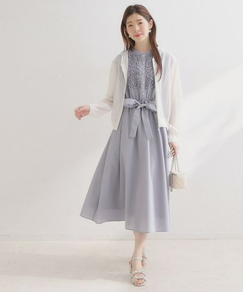 Couture Brooch / クチュールブローチ ロング・マキシ丈ワンピース | リネンライクシアーワンピース | 詳細23