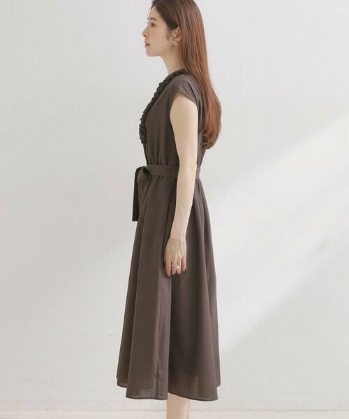Couture Brooch / クチュールブローチ ロング・マキシ丈ワンピース | リネンライクシアーワンピース | 詳細26