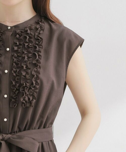 Couture Brooch / クチュールブローチ ロング・マキシ丈ワンピース | リネンライクシアーワンピース | 詳細29