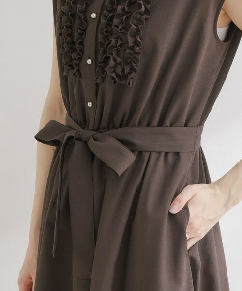 Couture Brooch / クチュールブローチ ロング・マキシ丈ワンピース | リネンライクシアーワンピース | 詳細30