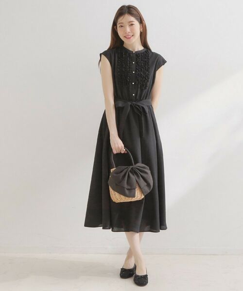 Couture Brooch / クチュールブローチ ロング・マキシ丈ワンピース | リネンライクシアーワンピース | 詳細4