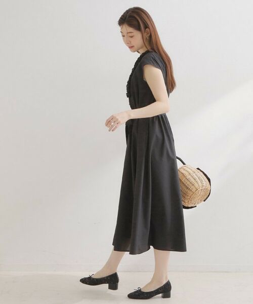 Couture Brooch / クチュールブローチ ロング・マキシ丈ワンピース | リネンライクシアーワンピース | 詳細5