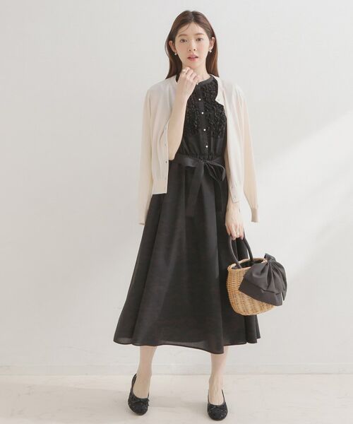 Couture Brooch / クチュールブローチ ロング・マキシ丈ワンピース | リネンライクシアーワンピース | 詳細7