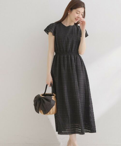 Couture Brooch / クチュールブローチ ロング・マキシ丈ワンピース | シアーチェックOP | 詳細10