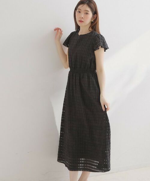 Couture Brooch / クチュールブローチ ロング・マキシ丈ワンピース | シアーチェックOP | 詳細11