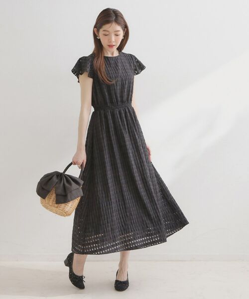 Couture Brooch / クチュールブローチ ロング・マキシ丈ワンピース | シアーチェックOP | 詳細12