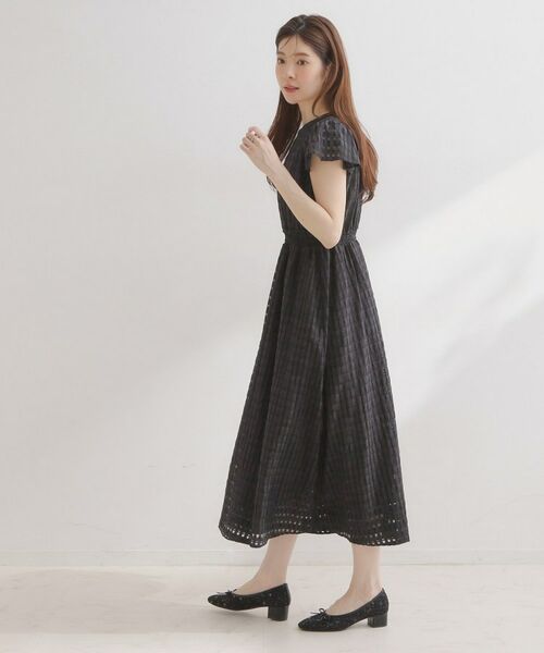 Couture Brooch / クチュールブローチ ロング・マキシ丈ワンピース | シアーチェックOP | 詳細13