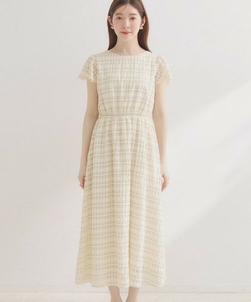 Couture Brooch / クチュールブローチ ロング・マキシ丈ワンピース | シアーチェックOP | 詳細16