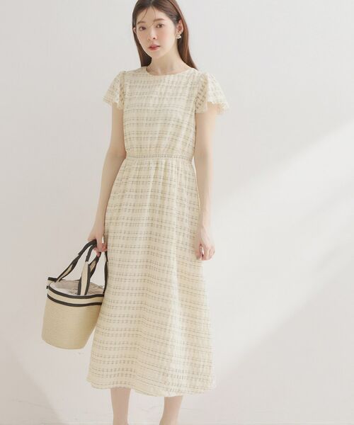 Couture Brooch / クチュールブローチ ロング・マキシ丈ワンピース | シアーチェックOP | 詳細3