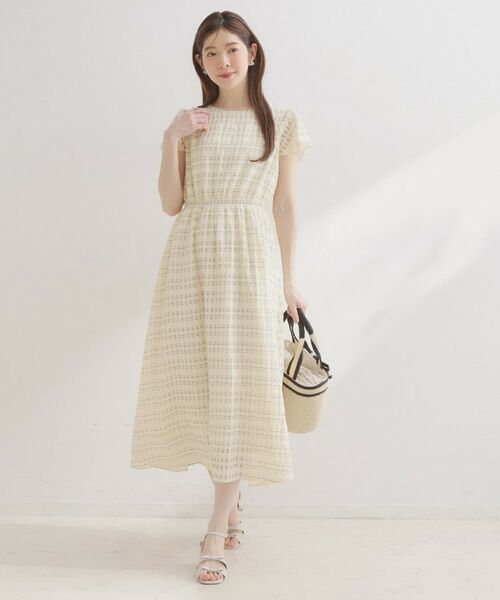 Couture Brooch / クチュールブローチ ロング・マキシ丈ワンピース | シアーチェックOP | 詳細4